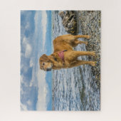 Puzzle Belle Golden Retriever Dog Beach Photo (Vertical)