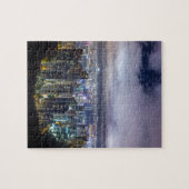 Puzzle Belle Hong Kong ville vue nuit sombre (Horizontal)