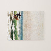 Puzzle Belle Huntington Beach Surfer Riding Waves (Horizontal)
