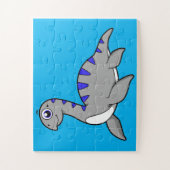 Puzzle Belle Illustration D'Un Monstre Loch Ness. (Vertical)