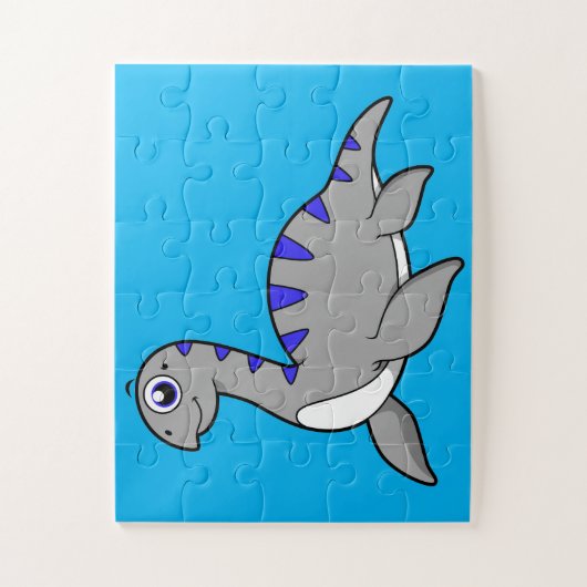 Puzzle Belle Illustration D'Un Monstre Loch Ness. (Vertical)