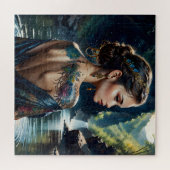 Puzzle Belle jeune femme avec tatouage sur son épaule. (Horizontal)