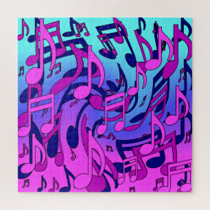 Puzzle Belle Musique Notes de Musique Colorées en Spirale