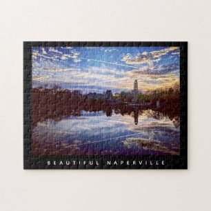 Puzzle Belle Naperville - Réflexion du lac au coucher du