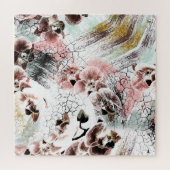 Puzzle Belle orchidée stylisée à fleurs (Horizontal)