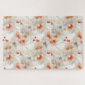 Puzzle Belle Pêche Feminine Rouge Floral (Horizontal)