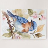 Puzzle Belle peinture à l'aquarelle de Bluebird (Horizontal)