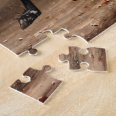 Puzzle Belle peinture à l'huile de cheval noir (Côté)