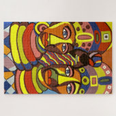 Puzzle Belle peinture colorée de 2 Africaines, (Horizontal)