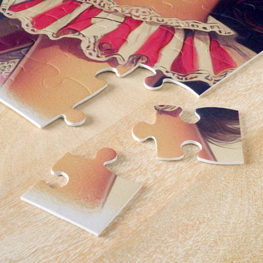 Puzzle Belle Peinture de femme rétro (Côté)