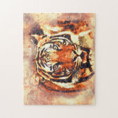 Puzzle Belle peinture sur tigre du Bengale | Chat sauvage (Vertical)