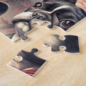 Puzzle Belle peinture Vintage de Bulldog (Côté)