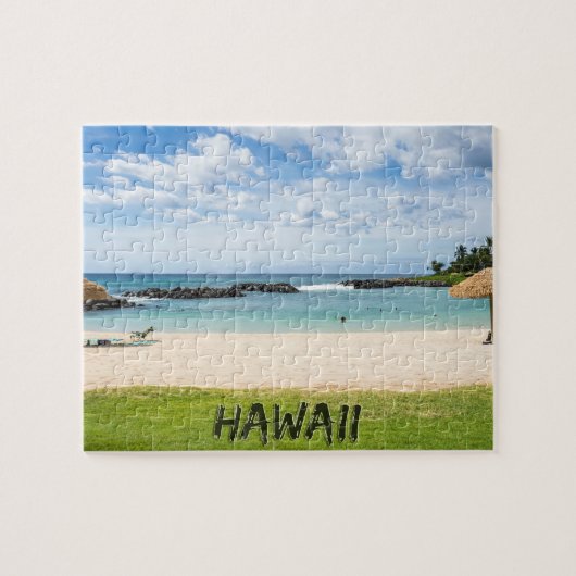 Puzzle Belle plage Hawaii | Sun Sand & Green Paradise (Horizontal)