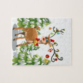 Puzzle Belle renne dans la neige (Horizontal)