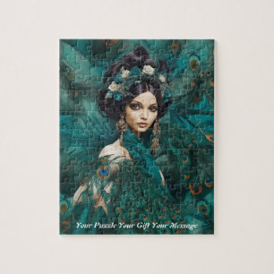 Puzzle Belle robe de paon Boho femme
