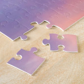 Puzzle Belle rose orange violet soleil couchant été ciel (Côté)