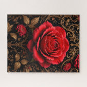 Puzzle Belle rose rouge (Horizontal)