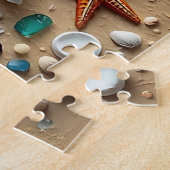 Puzzle Belle scène de plage avec des palmiers (Côté)