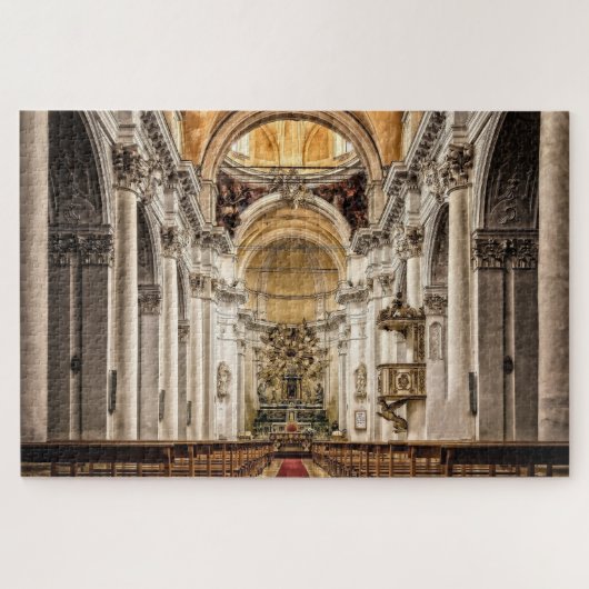 Puzzle Belle scène intérieure de cathédrale (Horizontal)