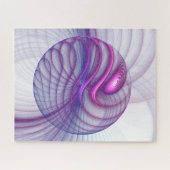 Puzzle Belle Swing Moderne Art Fractal Abstrait Rose (Horizontal)