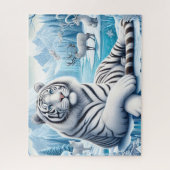 Puzzle Belle Tigre Blanche de Neige (Vertical)
