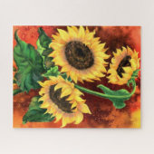 Puzzle Belle Trois Tournesols - Art Peinture Mignée (Horizontal)