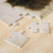 Puzzle Belle Tuxedo Chat avec Rose rouge sur Sepia (Côté)