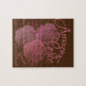 Puzzle Belle typographie de rose de rose de grâce (Horizontal)