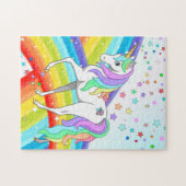 Puzzle Belle Unicorne, Arc-en-ciel & Étoiles Jigsaw Puzzl (Horizontal)