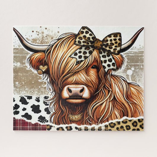 Puzzle Belle vache des Highlands (Horizontal)