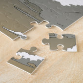 Puzzle Belle vieille moto Vintage (Côté)