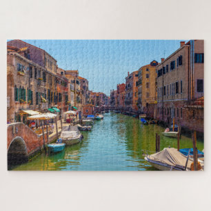 Puzzle Belle vue pittoresque sur un canal à Venise, Ital