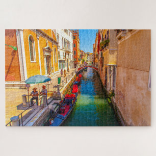 Puzzle Belle vue pittoresque sur un canal à Venise, Itali