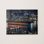 Puzzle Belle vue sur le port de nuit (Horizontal)