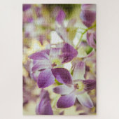 Puzzle Belles fleurs blanches et violettes (Vertical)