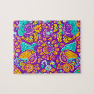 Puzzle Belles fleurs colorées