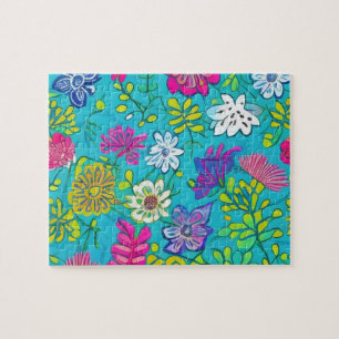 Puzzle Belles fleurs colorées