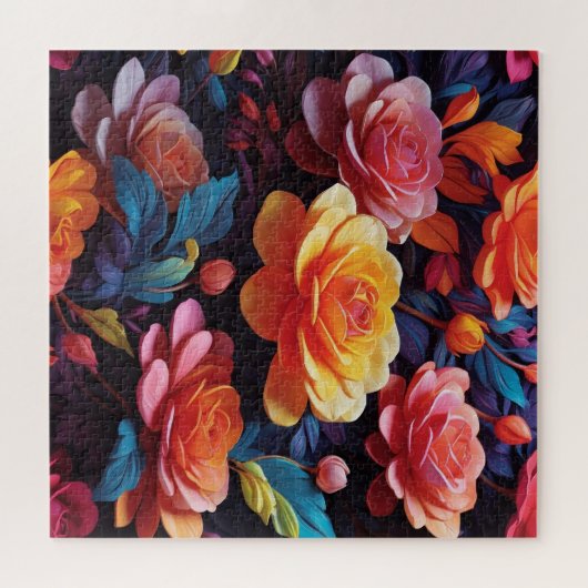 Puzzle Belles fleurs colorées (Horizontal)