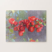 Puzzle Belles fleurs de coing rouge-orange (Horizontal)