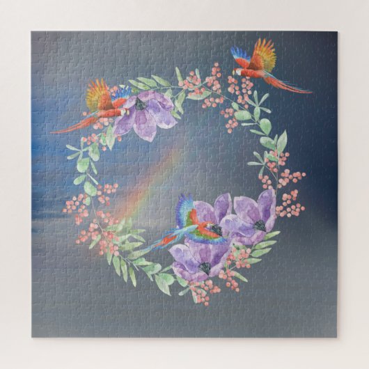 Puzzle Belles fleurs de perroquets Berries & Arc-en-ciel (Vertical)