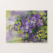 Puzzle Belles Fleurs De Wisteria En Aquarelle (Horizontal)