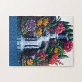 Puzzle Belles fleurs et cascade (Horizontal)
