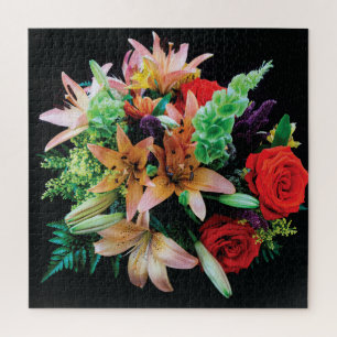 Puzzle Belles Fleurs Jeter Oreiller