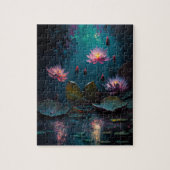 Puzzle Belles Fleurs Pink Pond (Vertical)