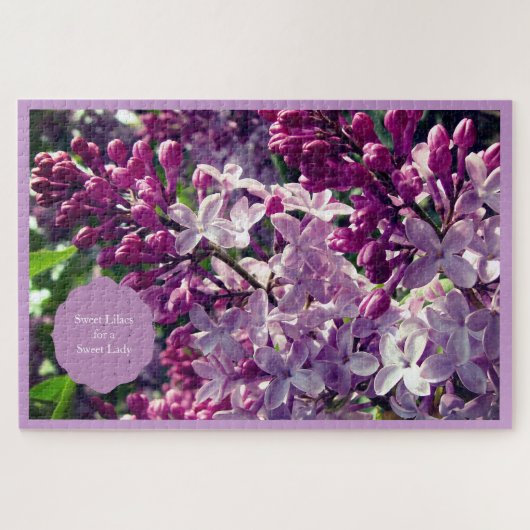 Puzzle Belles Lilacs pour une Dame Douce (Horizontal)