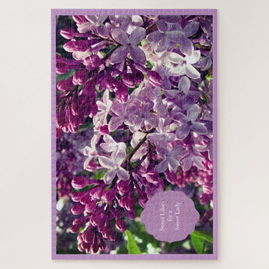Puzzle Belles Lilacs pour une Dame Douce (Vertical)