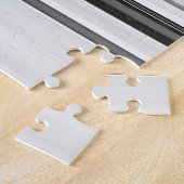 Puzzle Belles rayures gris blanc (Côté)