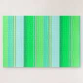 Puzzle Belles rayures vert aqua (Horizontal)