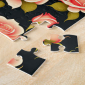 Puzzle Belles roses florales roses (Côté)