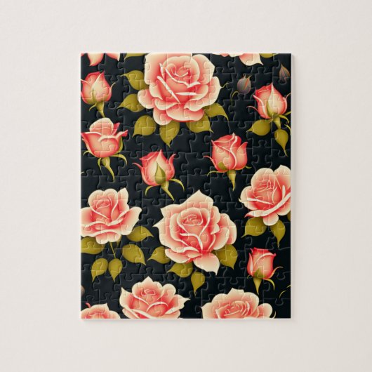 Puzzle Belles roses florales roses (Vertical)